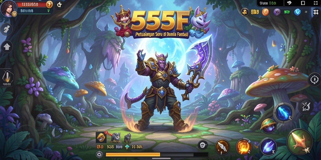 Tampilan gameplay yang mendebarkan dalam 555F, penuh dengan petualangan.