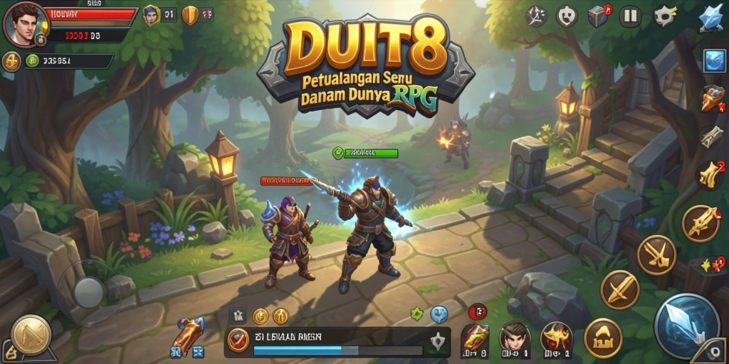 Tampilan gameplay DUIT8 yang menarik dan penuh aksi RPG.