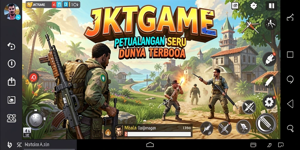 Tampilan gameplay JKTGAME yang penuh petualangan di dunia terbuka.