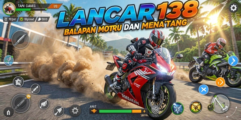 Gameplay seru LANCAR138 dengan balapan motor yang menegangkan.