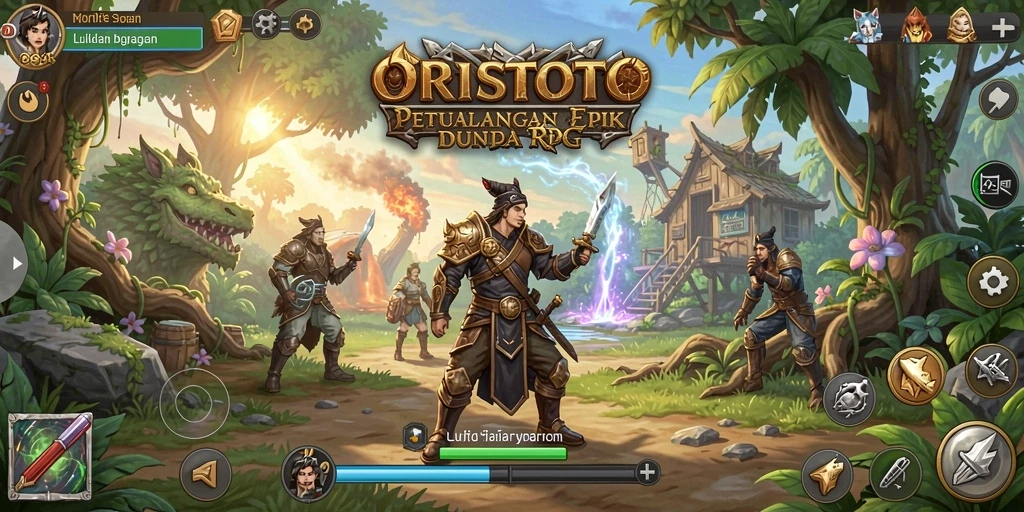 Gameplay menarik ORISTOTO dengan karakter unik dan pertempuran strategis.
