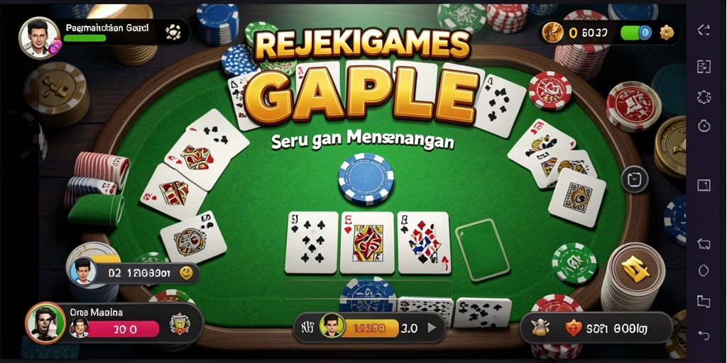Gameplay seru dari REJEKIGAMES saat bermain Gaple.