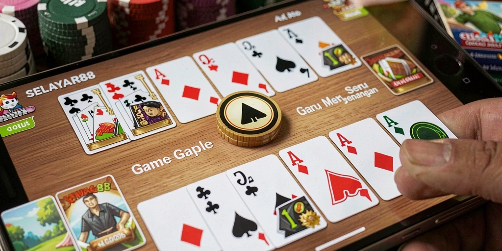 Screenshot gameplay SERU dari game Gaple SELAYAR88.