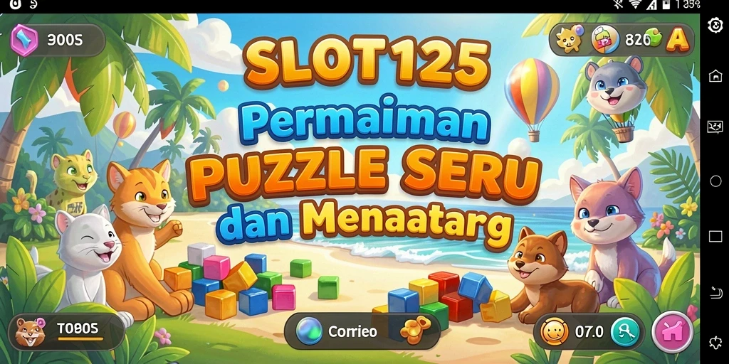 Tampilan gameplay SLOT123 yang menantang dan berwarna-warni.