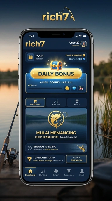 Screenshot aplikasi rich7 dengan antarmuka pengguna yang sederhana.